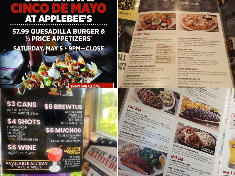 Applebee's Grill + Bar Menu