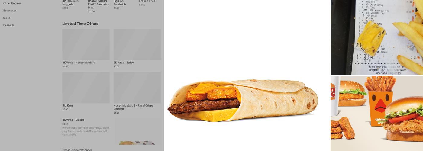 Burger King Menu