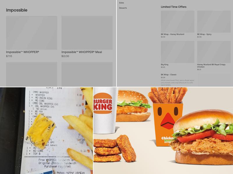 Burger King Menu