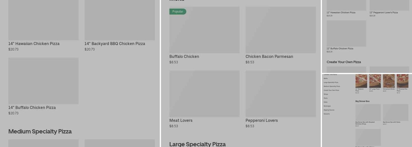 Pizza Hut Menu