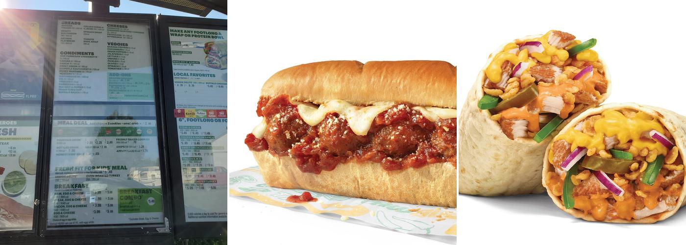 Subway Menu