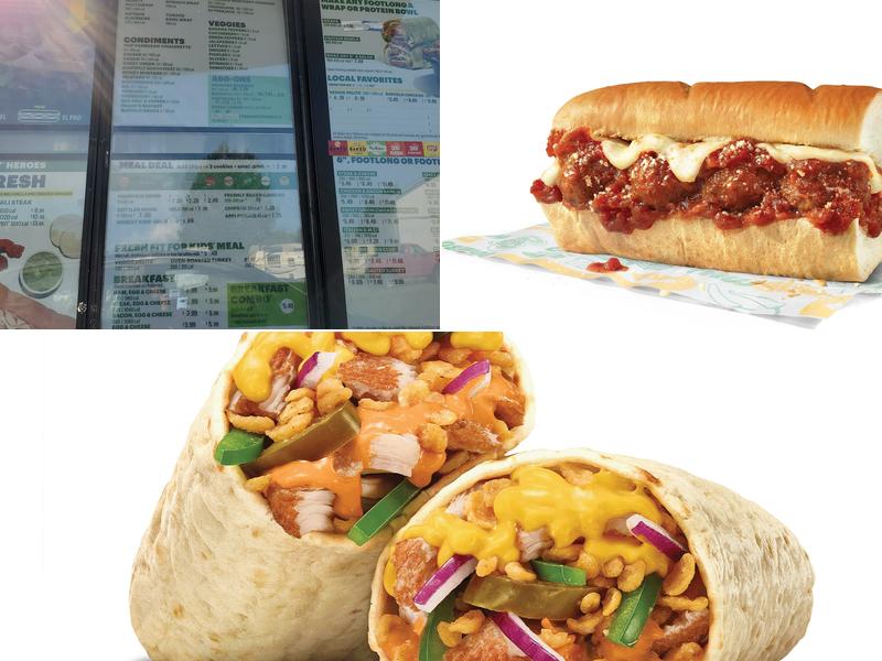 Subway Menu