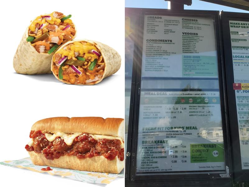 Subway Menu
