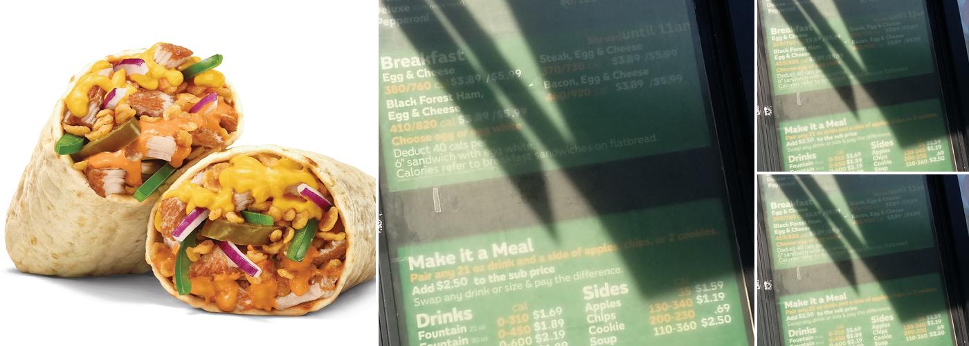 Subway Menu