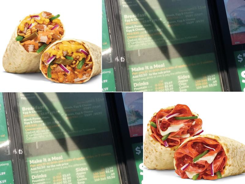 Subway Menu