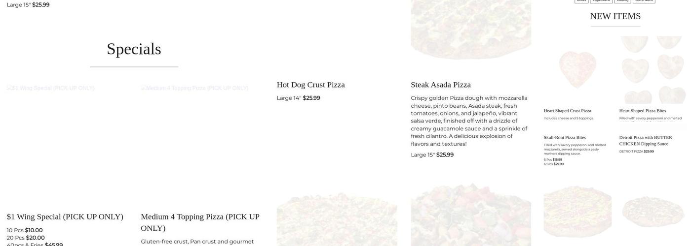 Winzza Menu
