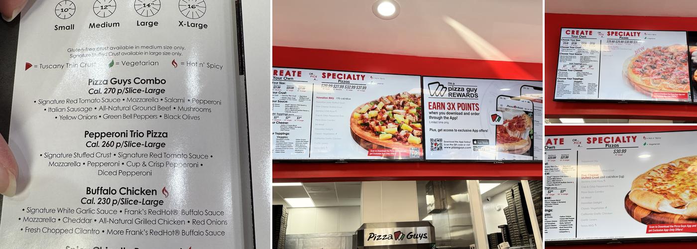 Pizza Guys Menu