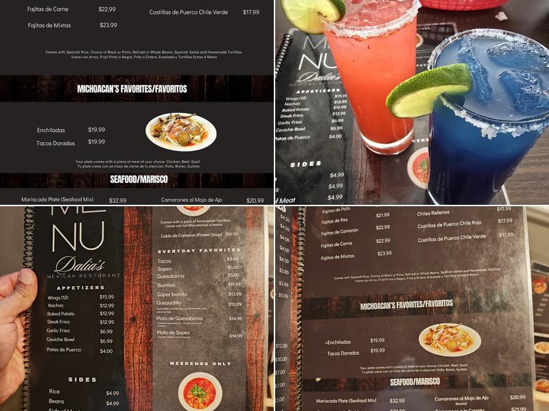 Dalia’s Mexican Restaurant Menu