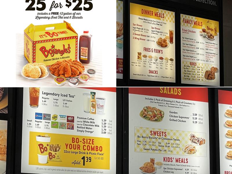 Bojangles Menu
