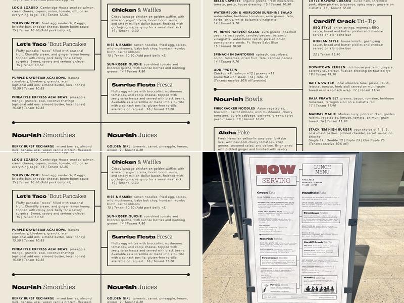Nourish Eats Menu
