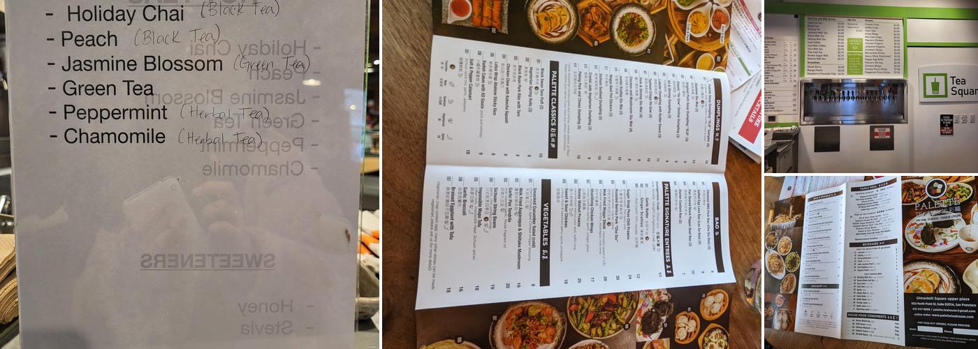 Tea Square Menu