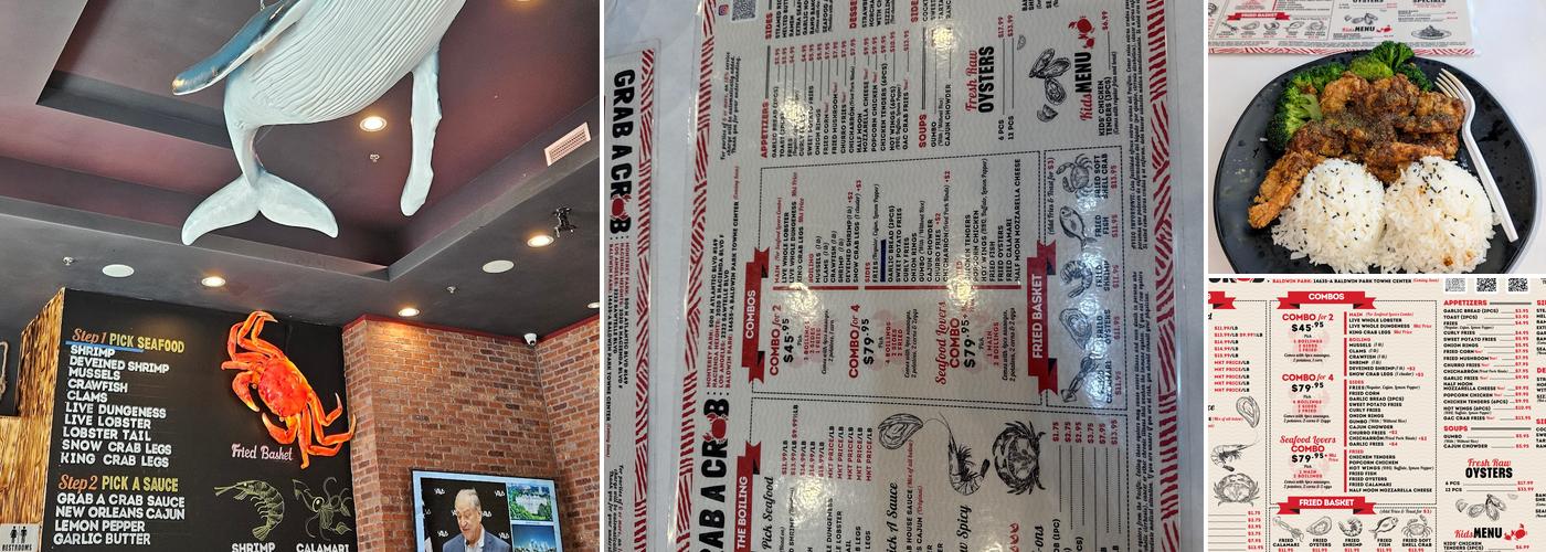 Grab A Crab Menu