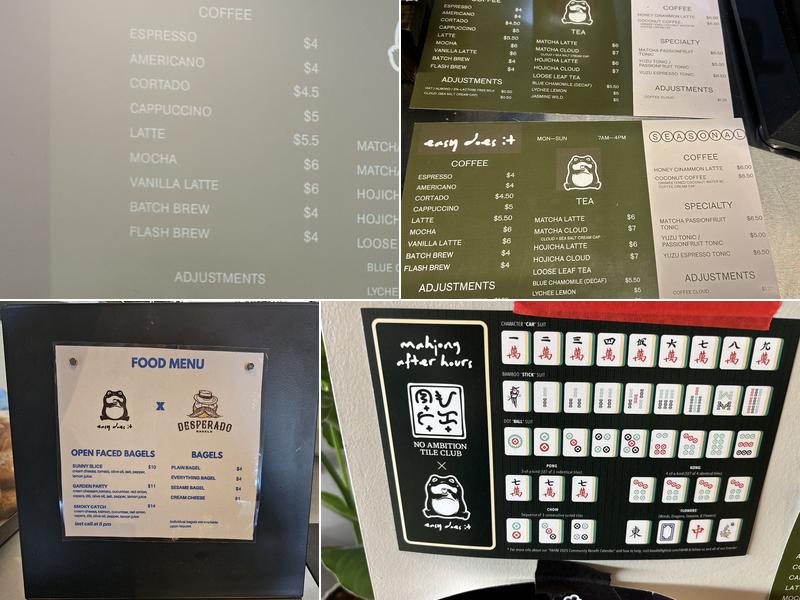 Easy Does It Menu