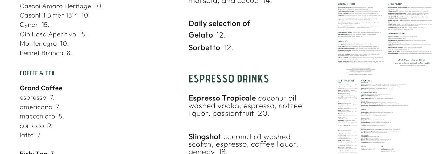 Bosco Menu