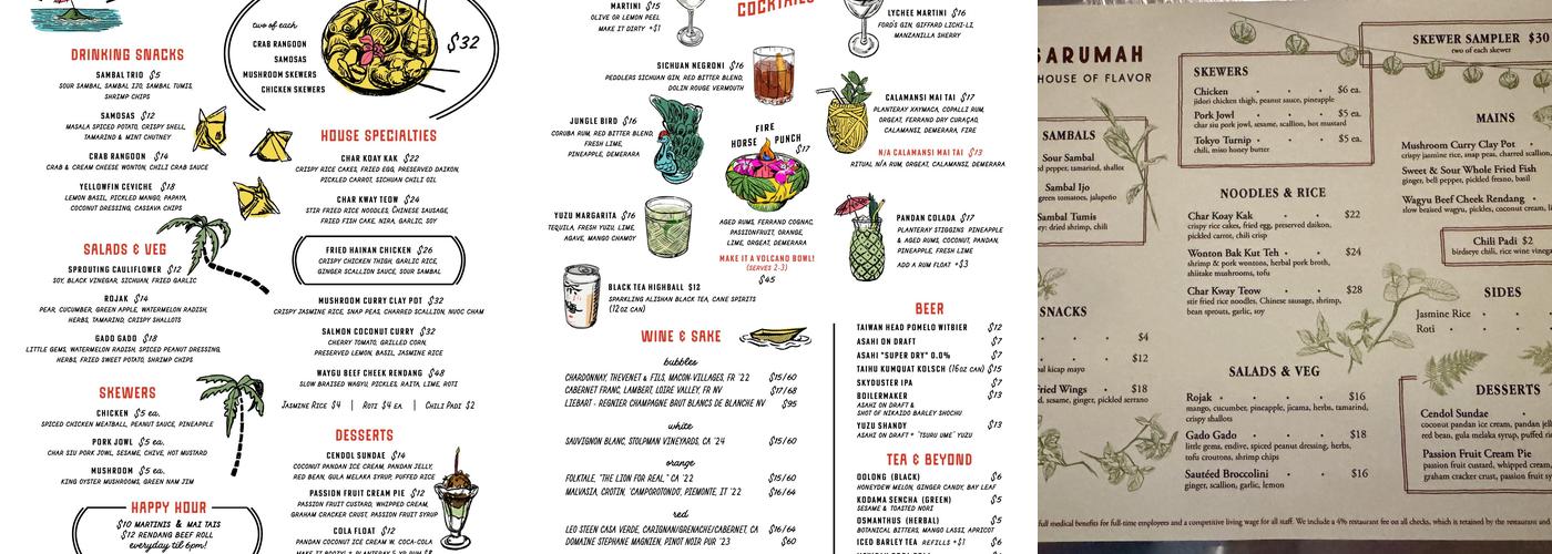Rasarumah Menu