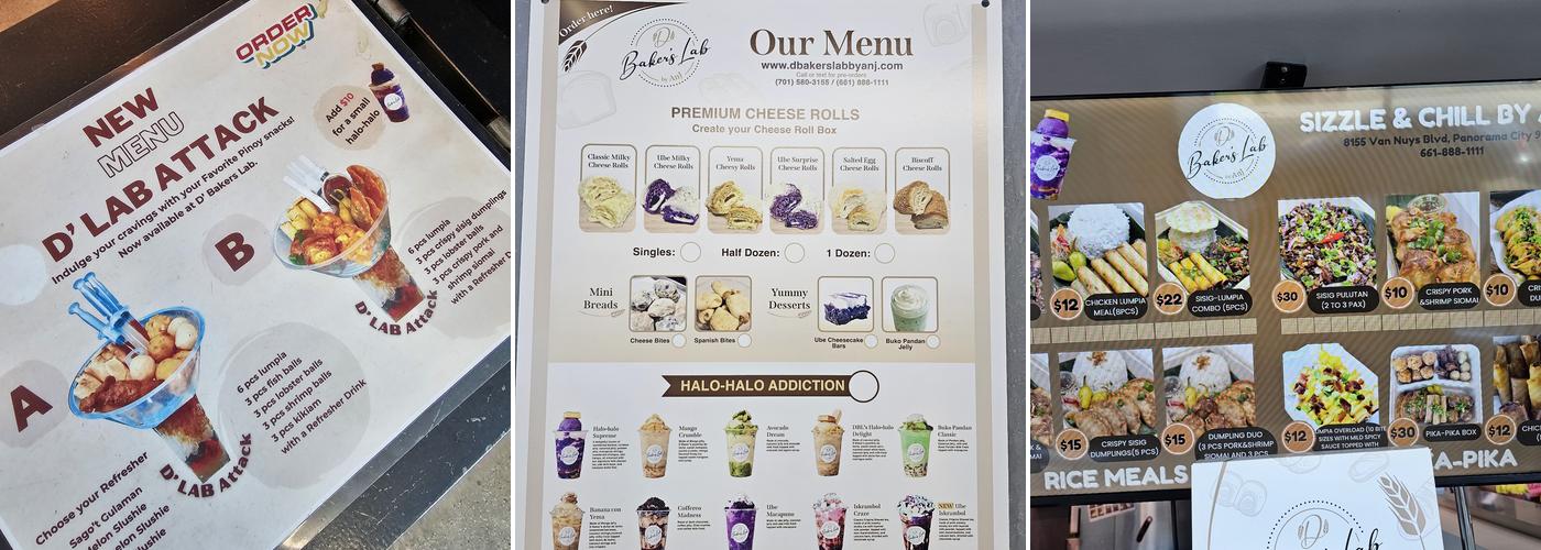 D Baker's LAB by AnJ Menu