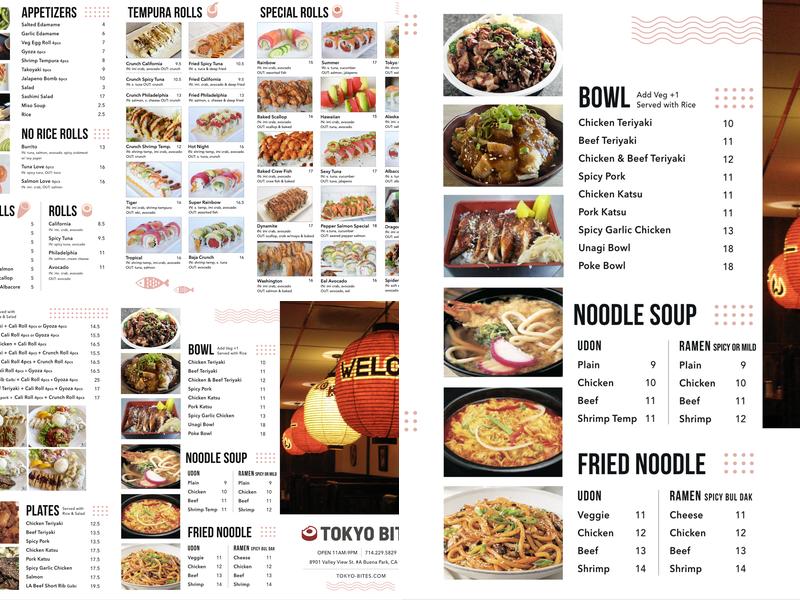 Tokyo Bites Menu
