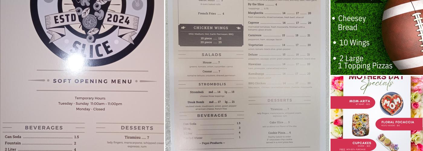 The Last Slice Menu