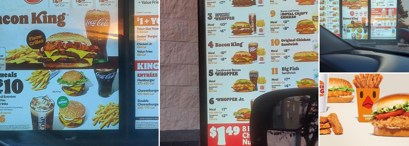 Burger King Menu