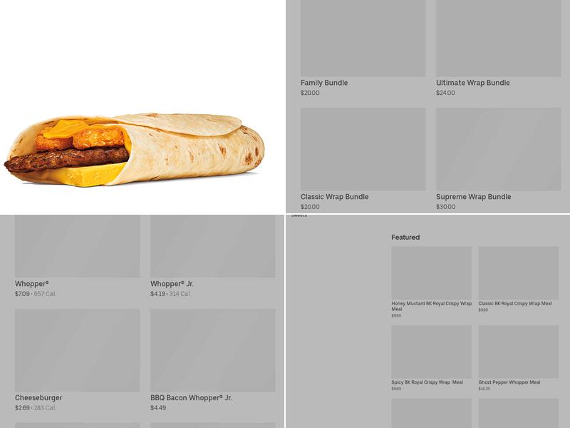 Burger King Menu
