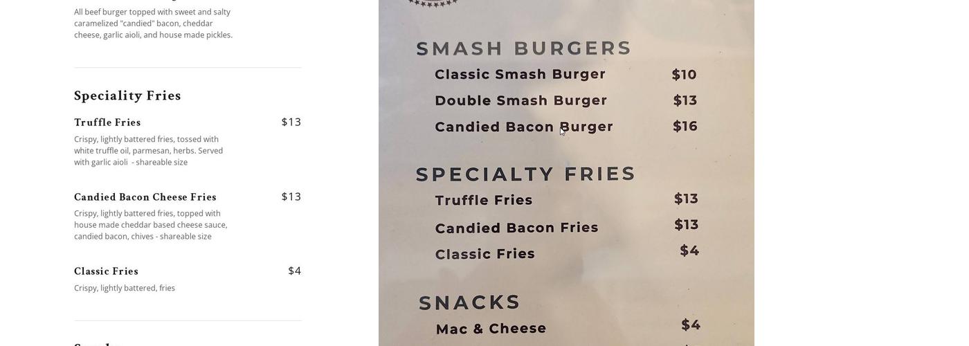 Fat Maggies Menu