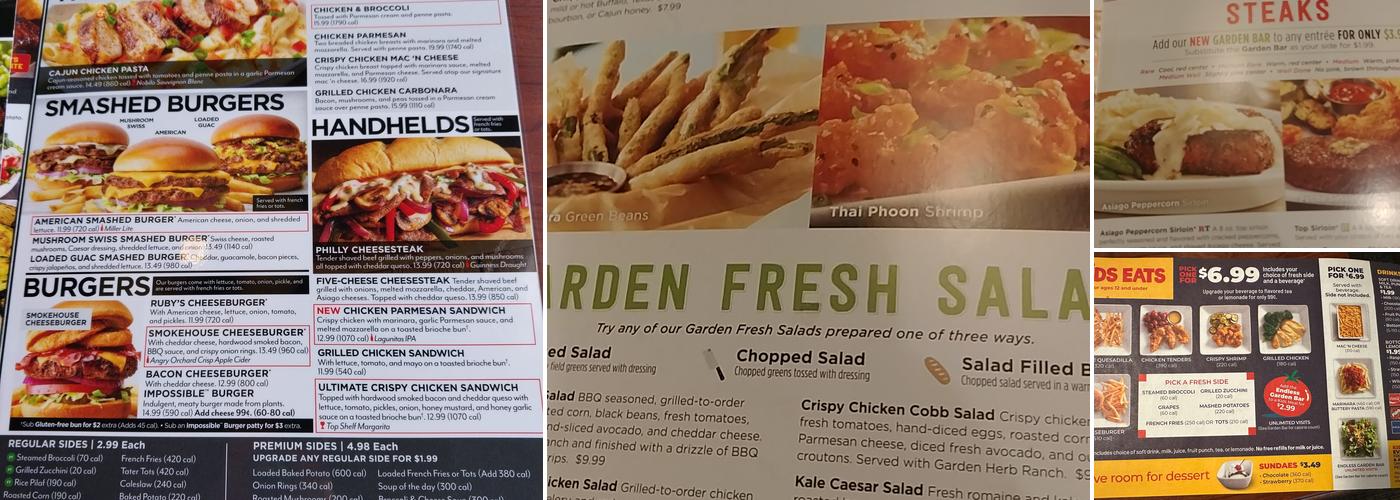 Ruby Tuesday Menu