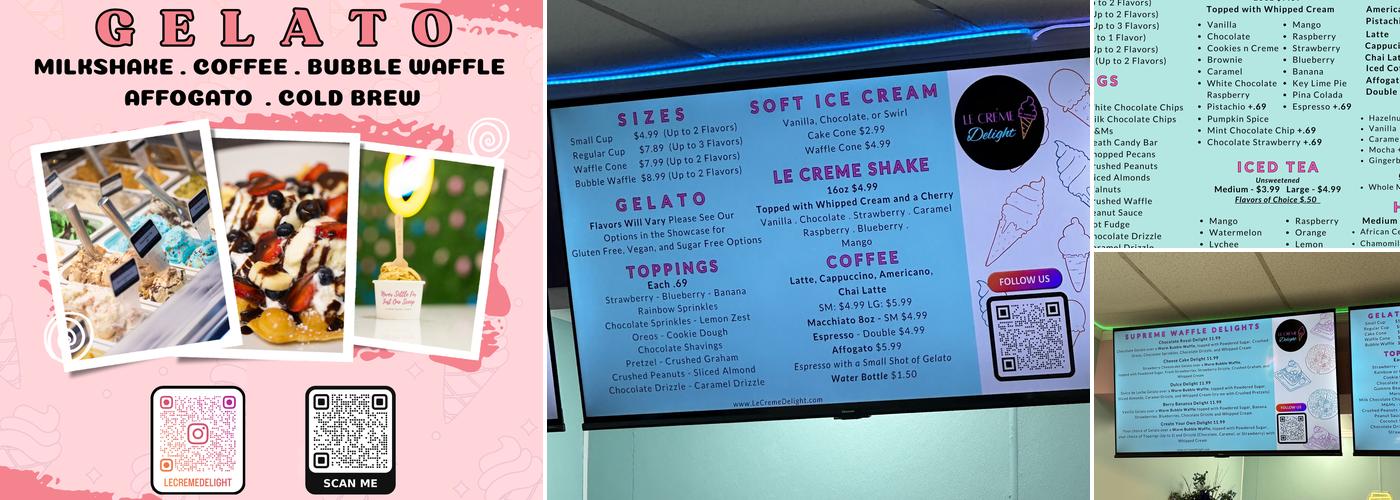 Le Creme Delight Menu
