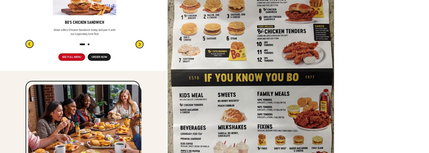 Bojangles Menu