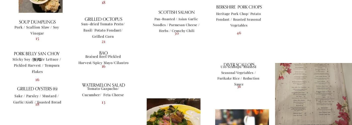 YanZi Kitchen Menu