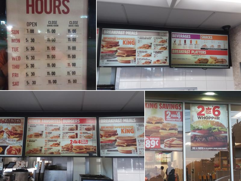Burger King Menu