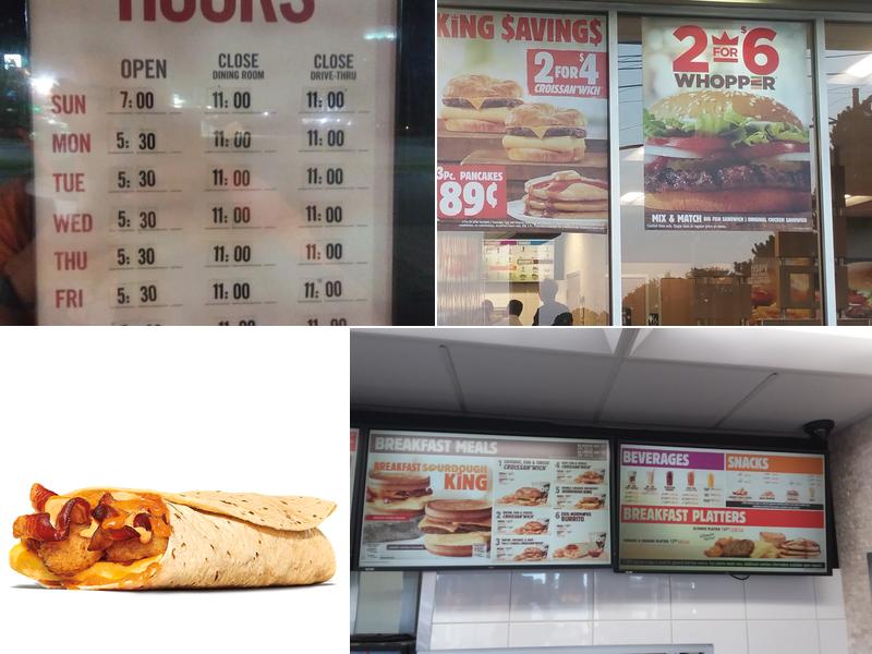 Burger King Menu