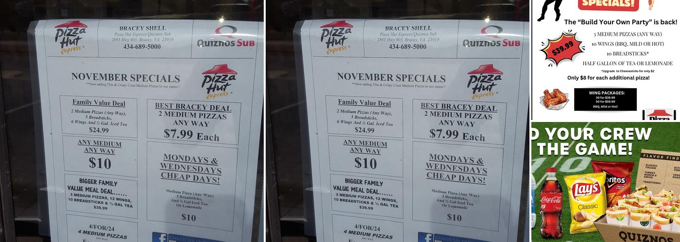 Pizza Hut Express Menu