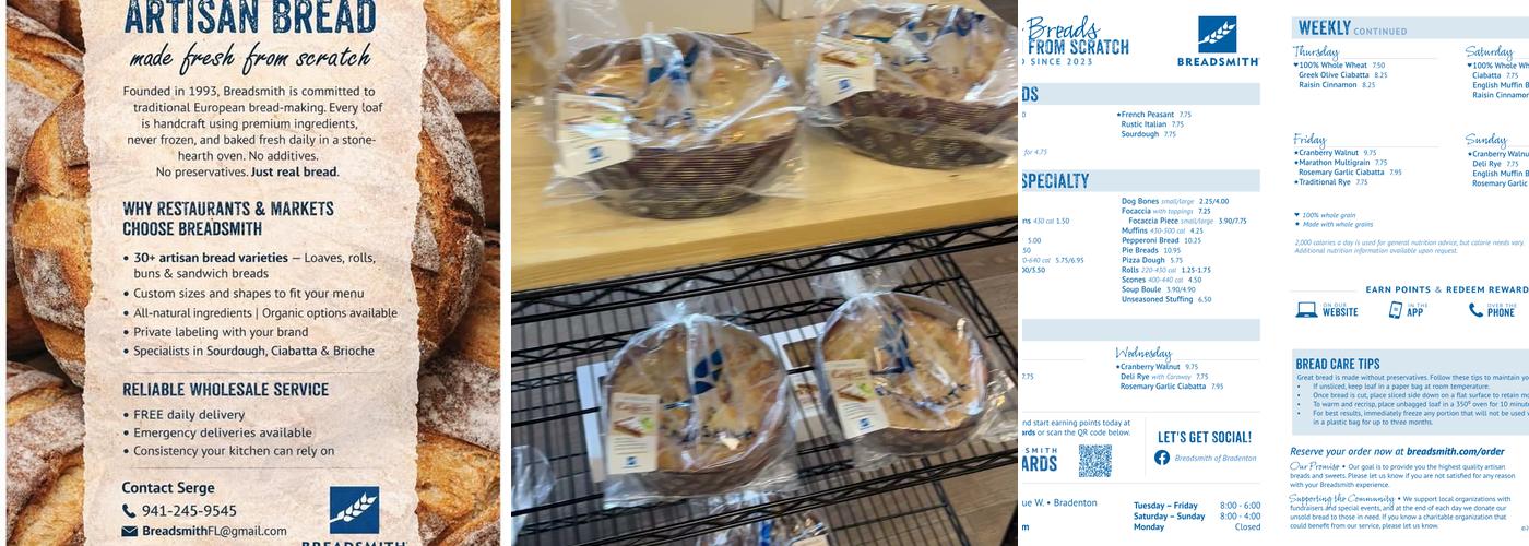 Breadsmith of Bradenton Menu