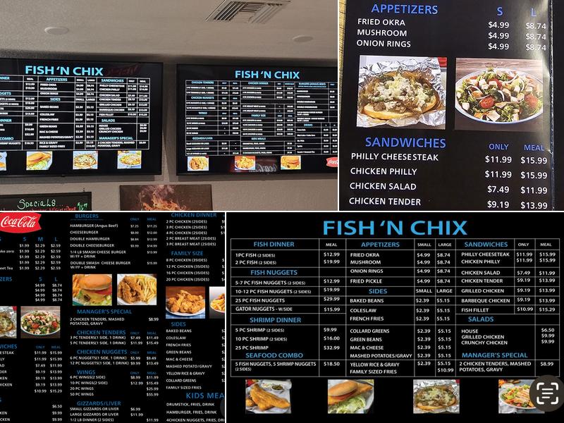 Fish & Chix 1 Menu