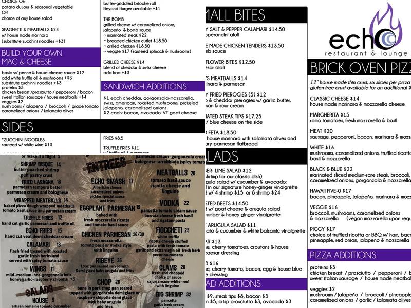 Echo Restaurant Menu