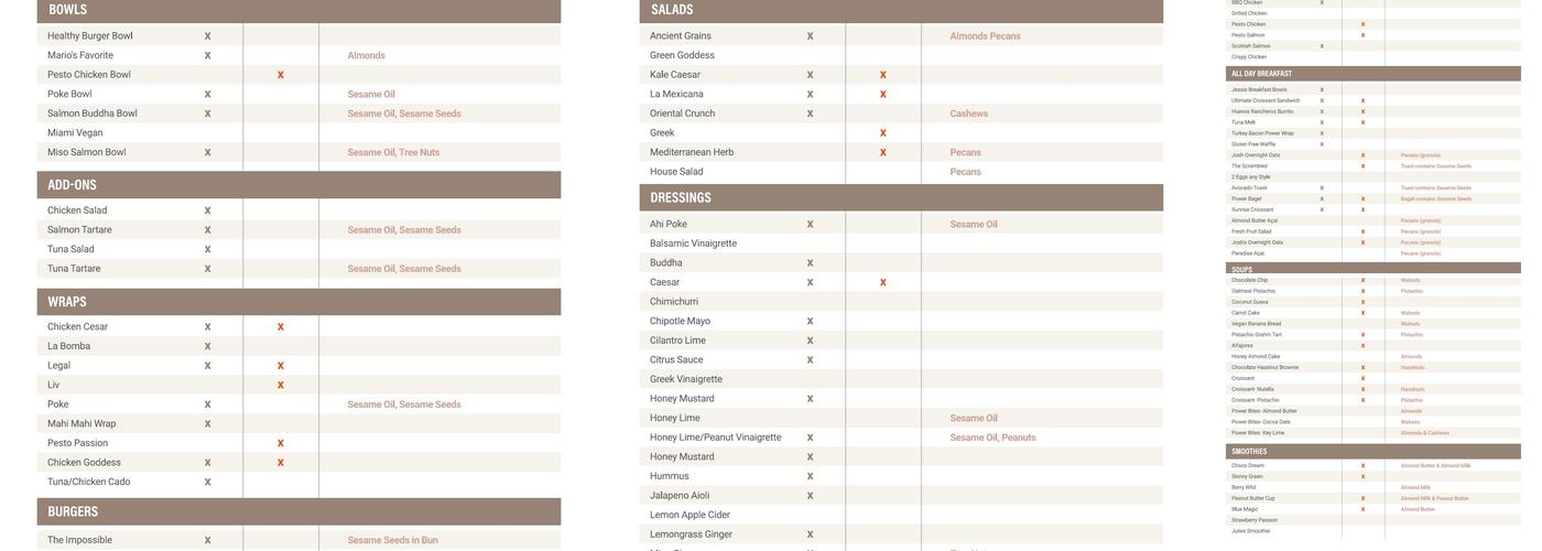 Carrot Express Menu