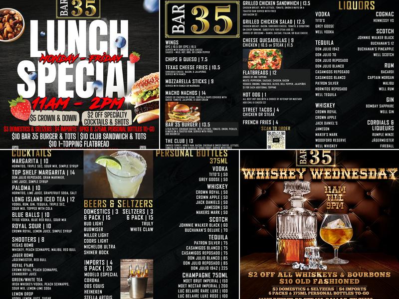Bar 35 Menu