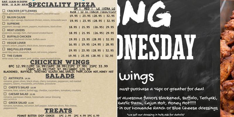 Pizza Manor Menu