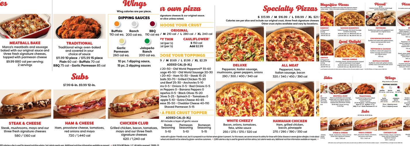 Marco's Pizza Menu