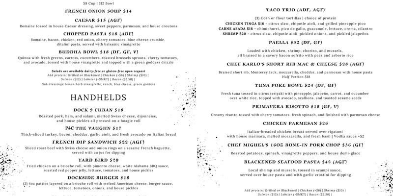 Dock 9 Menu