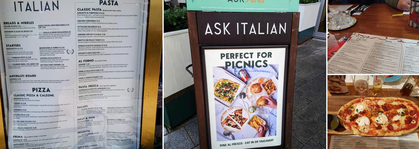 ASK Italian Menu