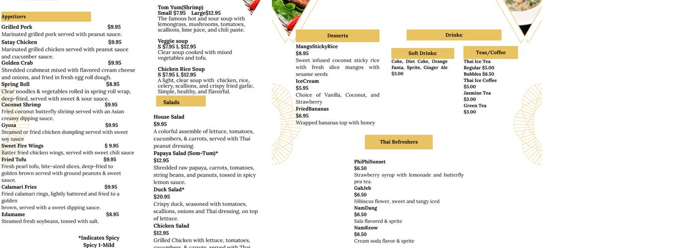 Phen Thai Kitchen Menu