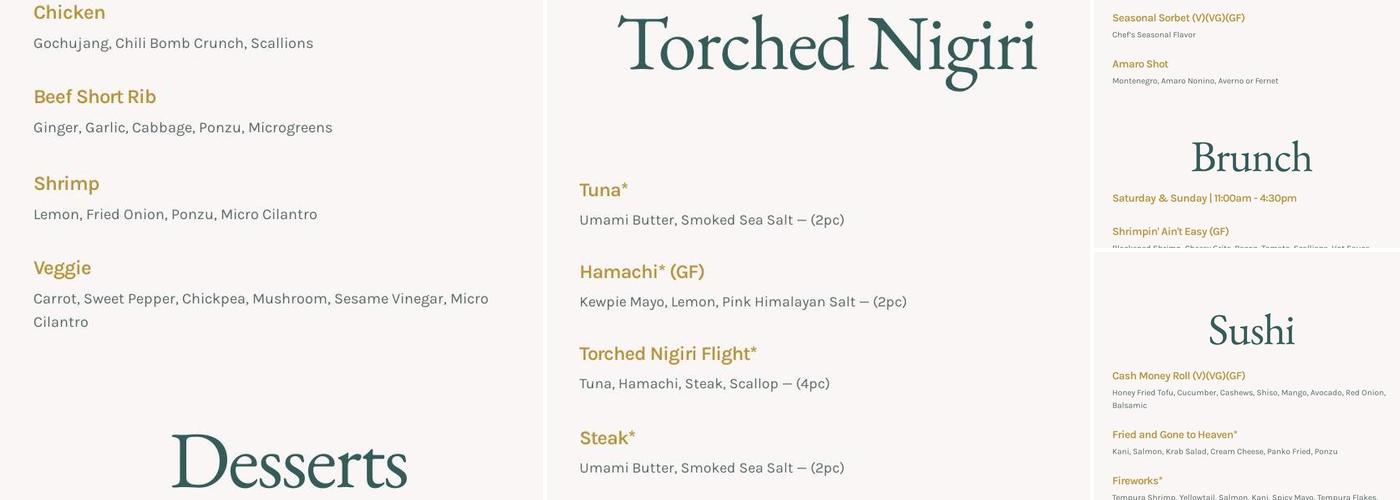 Thrive Menu