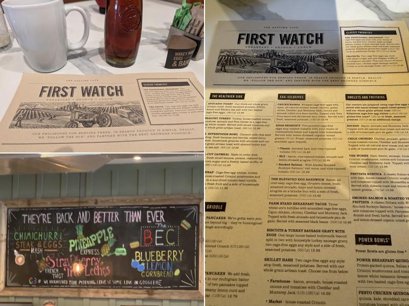 First Watch Menu