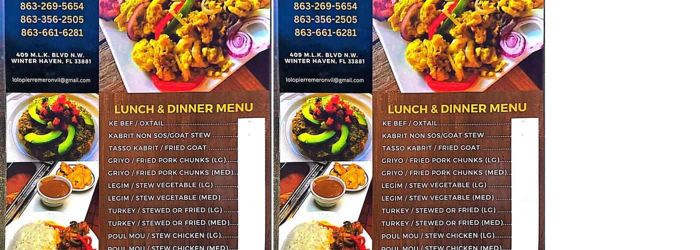 Silou Restaurant Menu