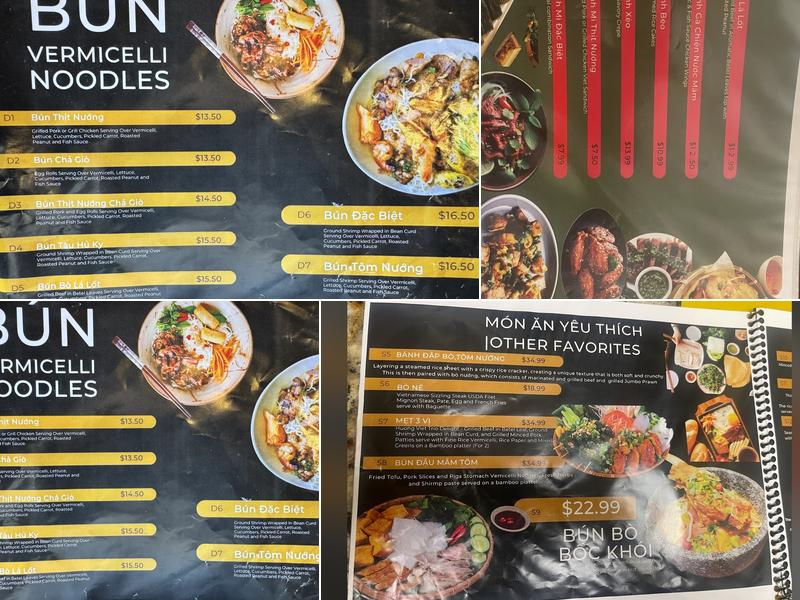 pho 2 tô Menu