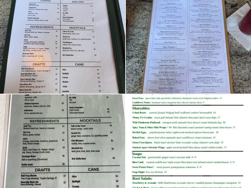 Refined Roots Menu
