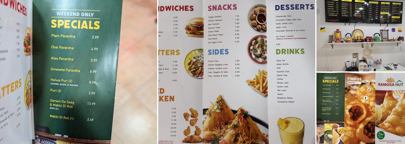Samosa Hut Menu