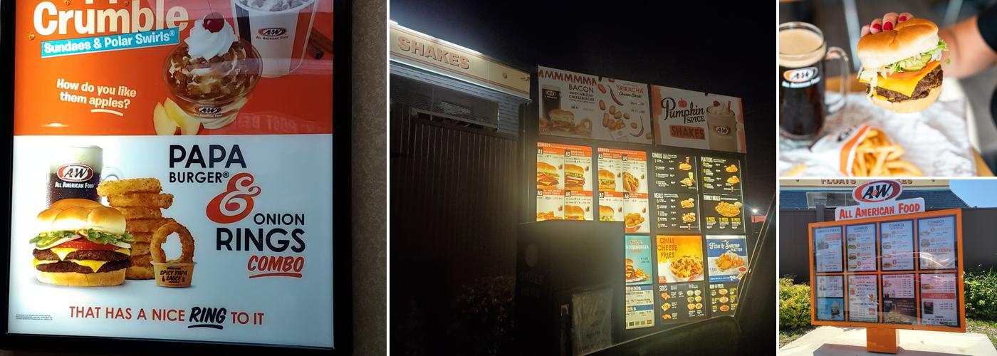 A&W Restaurant Menu