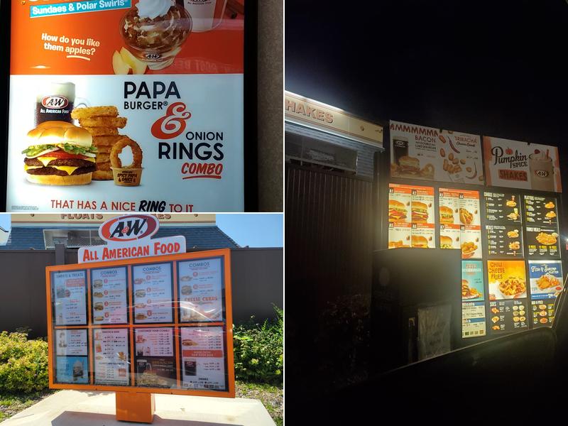 A&W Restaurant Menu